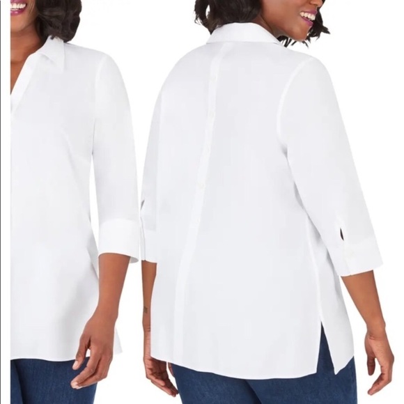 Pamela Button-Up Non Iron Tunic Shirt xx. - Picture 6 of 16